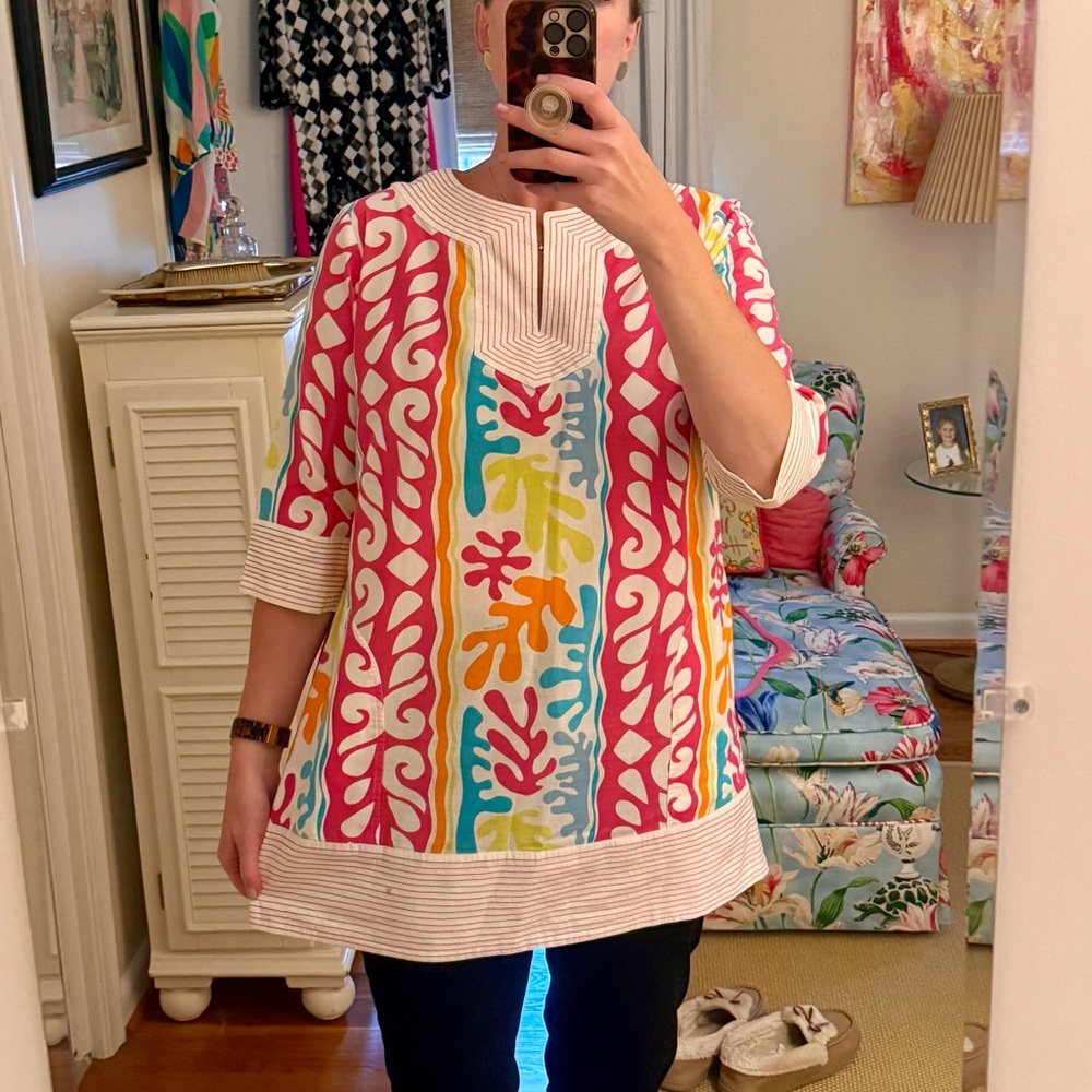 Gretchen Scott Designs Multicolor Swirl Tunic